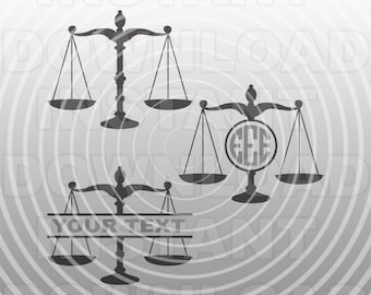 Attorney Lawyer Scales of Justice SVG File,Law Firm SVG -Vector Art Commercial & Personal Use- Cricut,Silhouette,Cameo,vinyl cut,Vinyl Decal