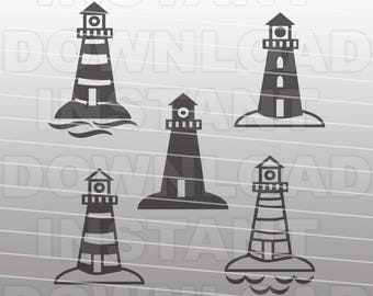 Lighthouse SVG File - Boating SVG File - Beach SVG -Commercial & Personal Use- svg file for Cricut,svg file for Silhouette,vinyl cutting