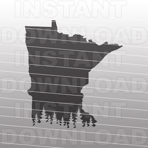 Minnesota SVG-Datei, Minnesota Logging SVG, Pine Tree Forest svg-Vector Clipart kommerziellen & persönlichen Gebrauch- Cricut,Silhouette,Cameo,Vinyl svg