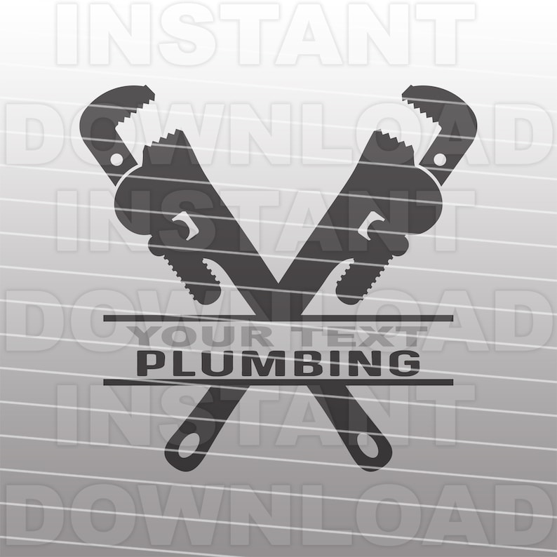 Plumbing Logo Template With Crossed Pipe Wrenches SVG Etsy Plumbing Logo Template With Crossed Pipe Wrenches SVG Etsy