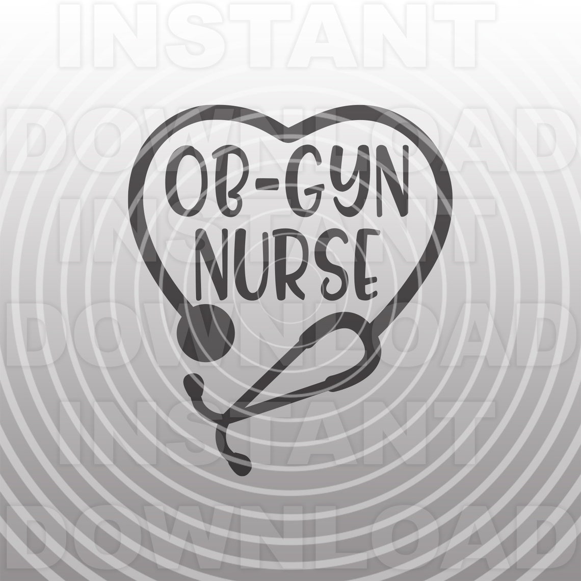 OB-GYN Nurse SVG File,stethoscope Heart Svg,nurse Svg,nursing Svg,nurse ...