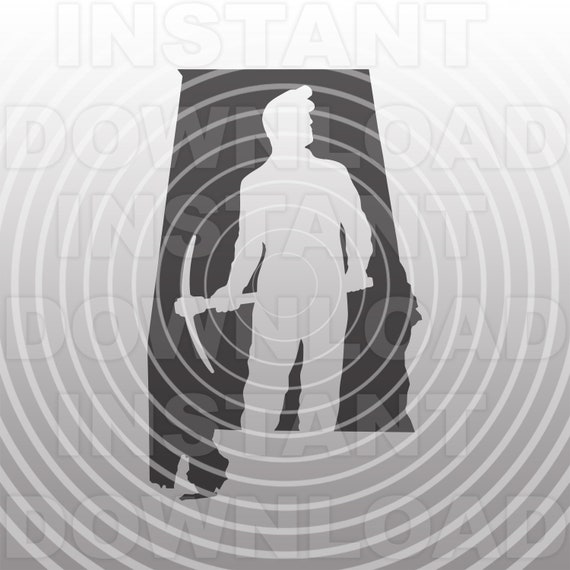 Coal Miner Svg Filealabama Coal Mining Svg Vector Art Etsy