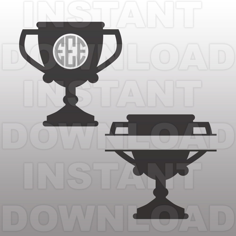 Download Sports Trophy Monogram SVG File cricut svg svg cuts | Etsy