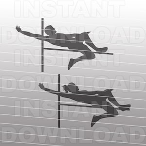 High Jump SVG File,Track Field svg,High Jumper svg,Male High Jump svg,Female High Jump svg -Commercial/Personal Use- Cricut,Silhouette,Cameo