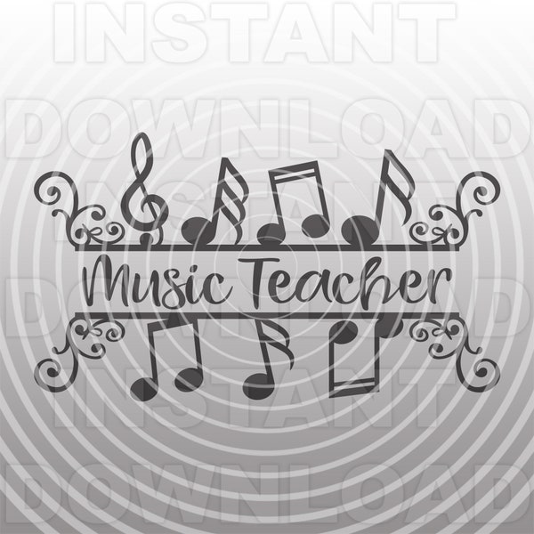 Music Teacher SVG File,Music Education SVG,Music Lessons svg -Vector Clipart Commercial & Personal Use- Cricut,Silhouette Cameo,vinyl svg