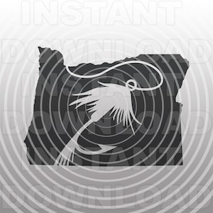 Archivo SVG de pesca con mosca de Oregon, pescador svg -Uso comercial y personal- Arte vectorial para Cricut,Silhouette Cameo,Vinilo de transferencia de calor,Calcomanía de vinilo