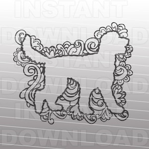 Handgezeichnete Goldendoodle SVG-Datei, Labradoodle SVG-Vector Art für kommerziellen und persönlichen Gebrauch- Cricut,Cameo,Silhouette,Cut File,Vinyl File