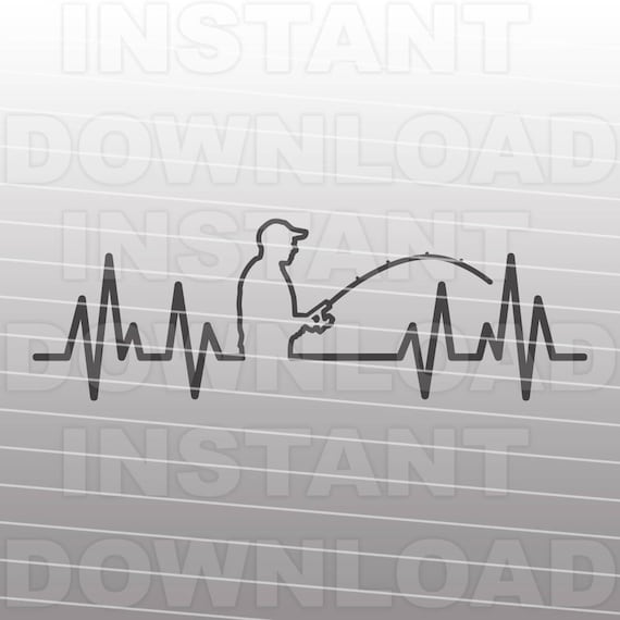 Download Fisherman EKG Heartbeat Pulse SVG File Commercial ...