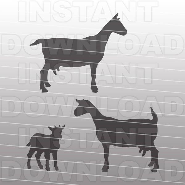 Market Goat SVG File,Show Goat SVG,Female Show Goat SVG File-Cut File-Vector Clip Art for Commercial & Personal Use-Cricut,Cameo,Silhouette