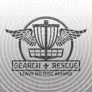 Disc Golf SVG File,Funny Disc Golf Search + Rescue SVG -Vector Art Commercial & Personal Use- Cricut,Silhouette Cameo,Vinyl svg,Vinyl Decal