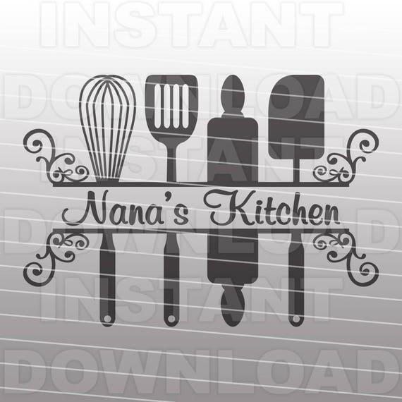 Download Fancy Decorative Grandma Nanas Kitchen Svg File Commercial Etsy