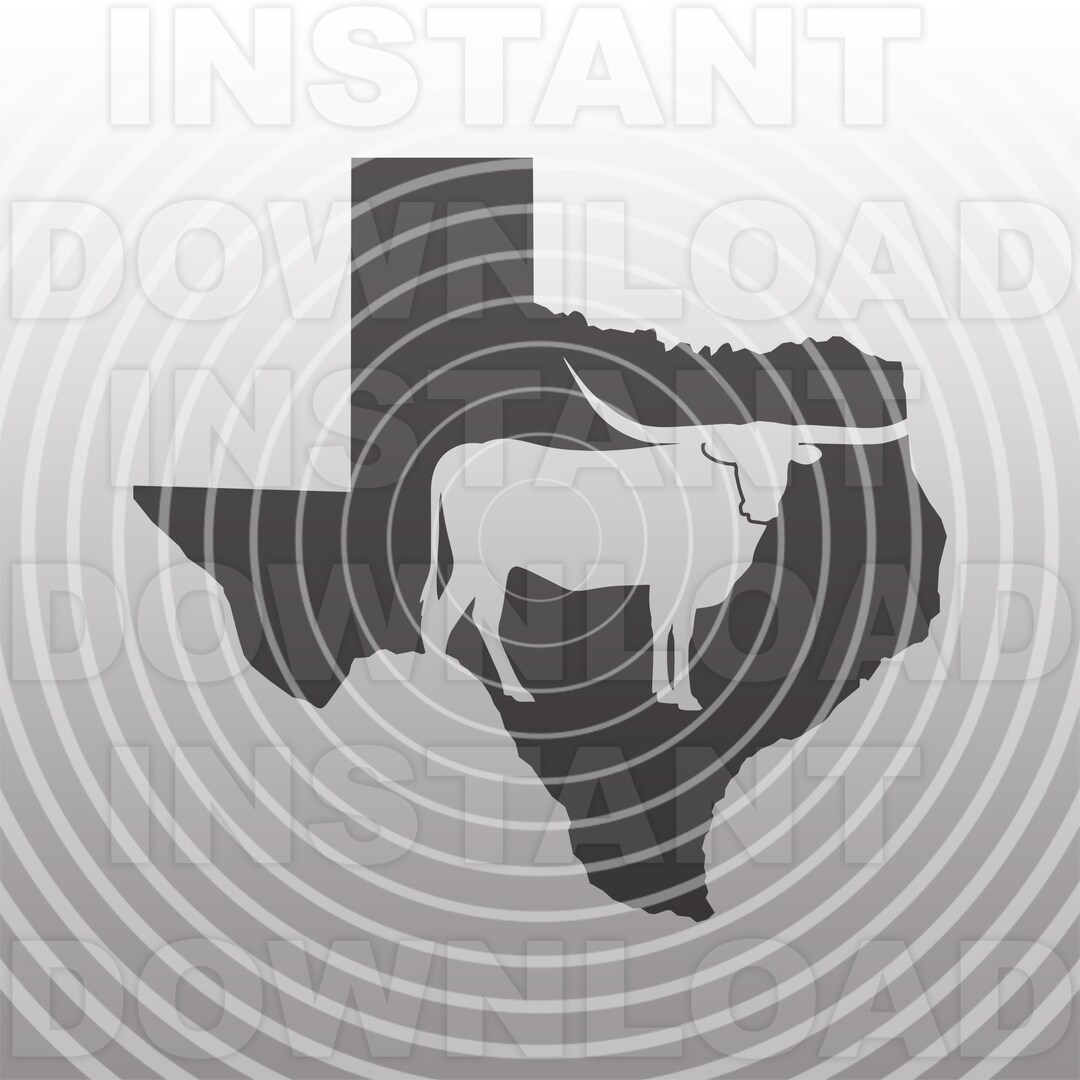Texas SVG Filelonghorn Cattle SVG Filecattle Ranch SVG - Etsy