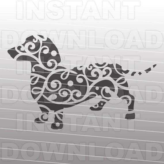 Daschund Filigree SVG File - Weiner Dog SVG File -Commercial & Personal Use- Vector svg file for Cricut,svg file for Silhouette,vinyl cutter