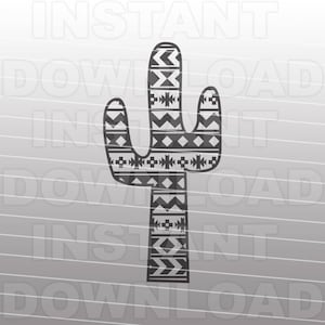 Sud-ouest motif Cactus fichier SVG, sud-ouest SVG, désert SVG-Vector Clip Art Commercial & Personal Use-Cricut, Cameo, Silhouette, Cut File