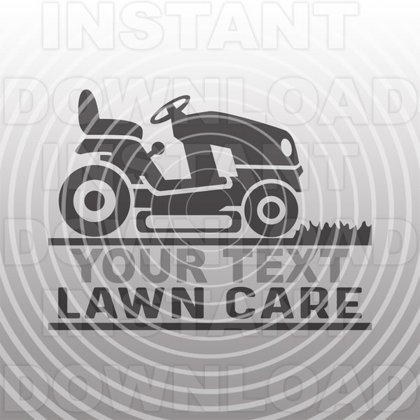 Riding Lawn Mower SVG File,Lawn Mowing SVG,Lawn Care Service Logo Design SVG -Vector Art Commercial & Personal Use-Cricut,Silhouette Cameo