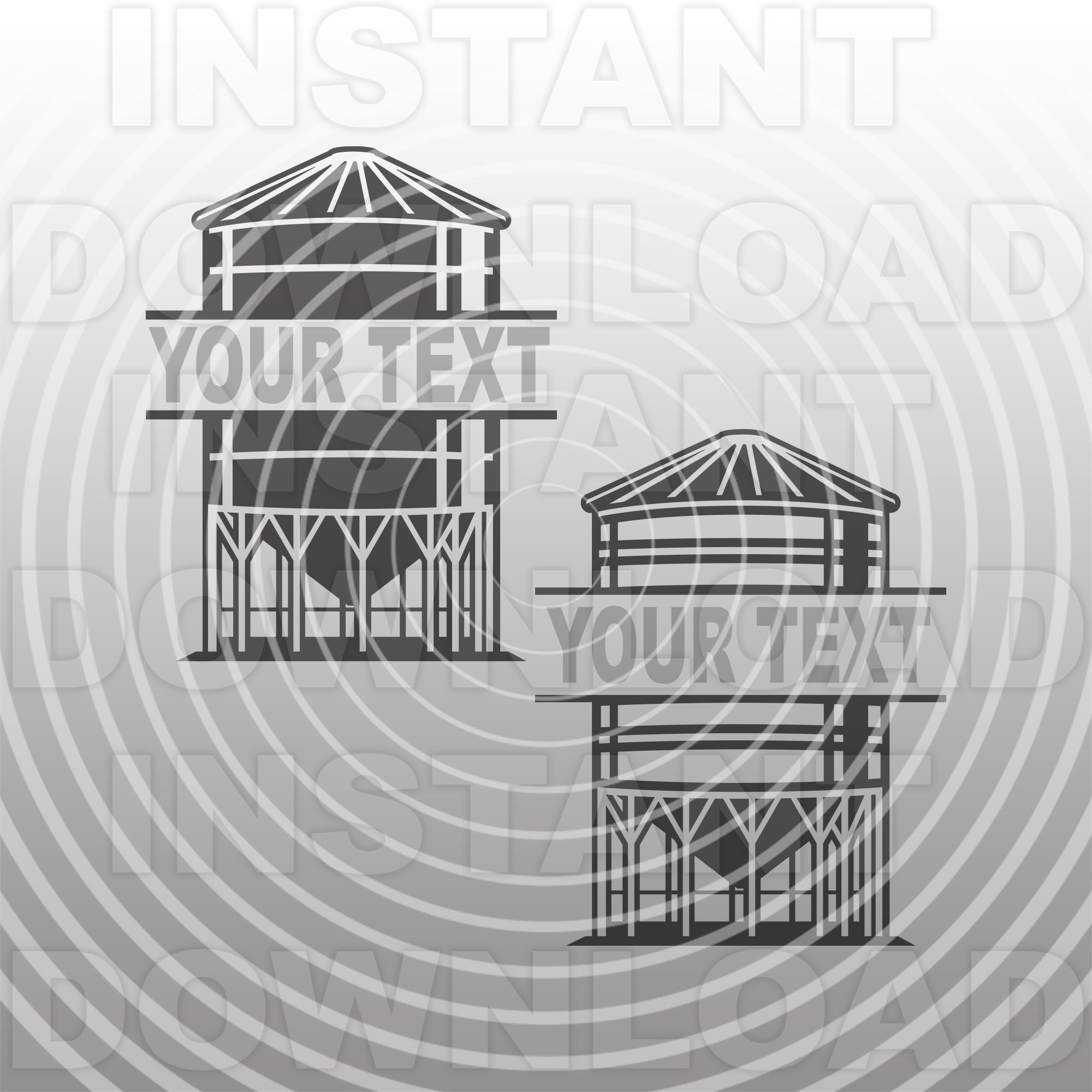 Grain Bin SVG Filefeed Bin Svgfarming Svgsplit Monogram Svg Etsy Hong Kong