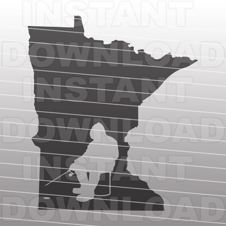 Download Minnesota Ice Fishing SVG File Commercial & Personal Use ...