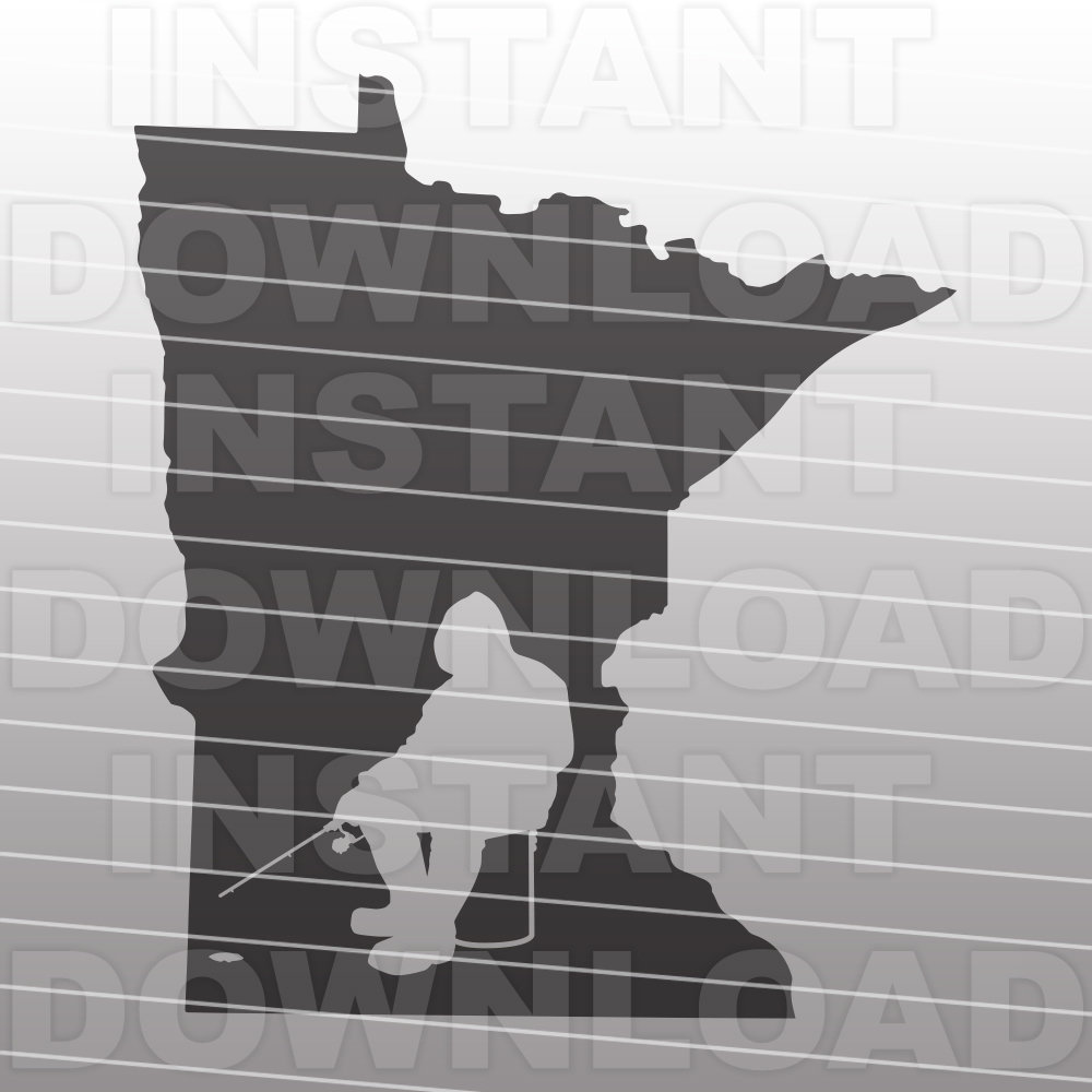 Download Minnesota Ice Fishing Svg File Commercial Personal Use Etsy
