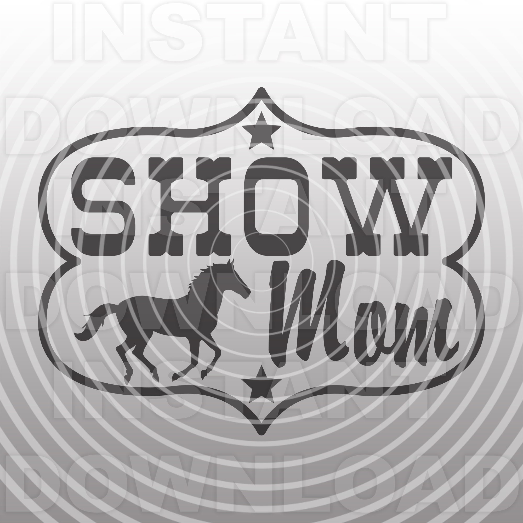 Show Mom With Horse SVG File Horse Lover Svg Vector Art Etsy
