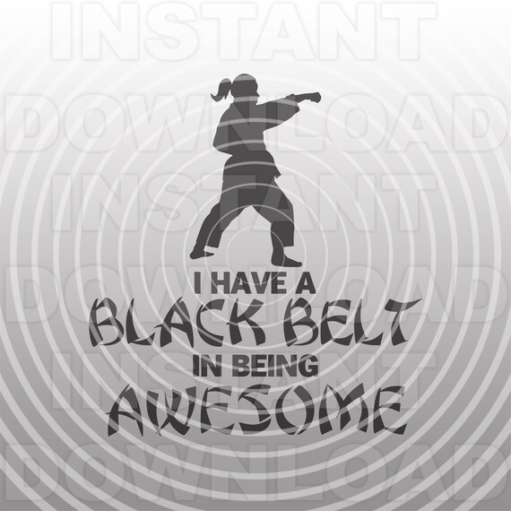 Download Karate Martial Arts Girl Svg Filetaekwondo Svgblack Belt Etsy