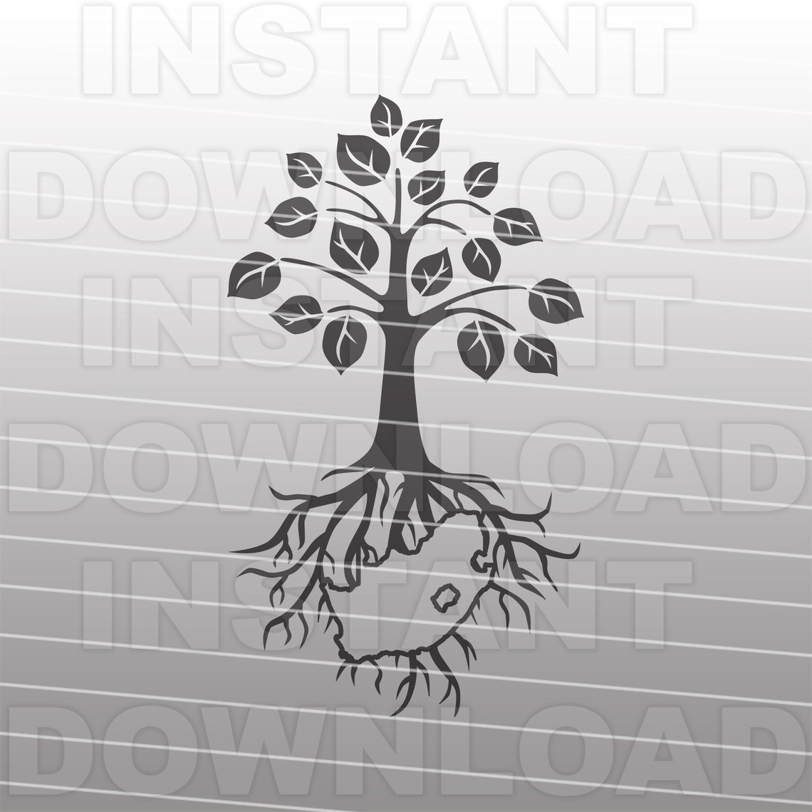Tree Roots With Map of South Africa SVG File vector Clipart - Etsy