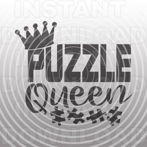 Puzzle Queen SVG-Datei, Puzzle SVG Design-Vector Clipart Personal & kommerzielle Nutzung- cricut svg,silhouette svg,vinyl cut,Iron On Vinyl