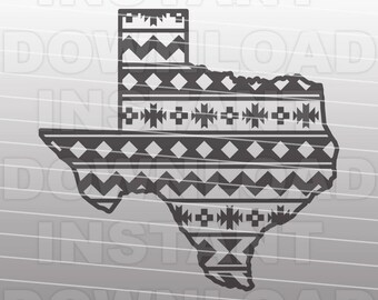 Texas Aztec Pattern SVG File,Cutting Template-Vector Clip Art for Commercial & Personal Use-Cricut,Cameo,Silhouette,Vinyl,Decal,Cut File