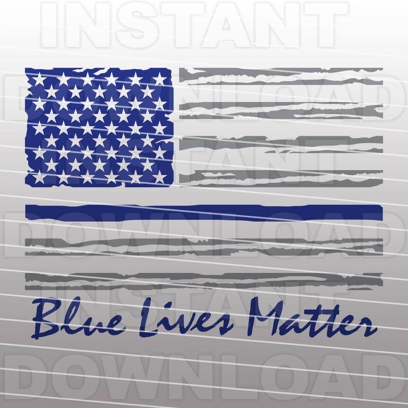 Download Blue Lives Matter SVG File Blue Lives USA Flag SVG | Etsy
