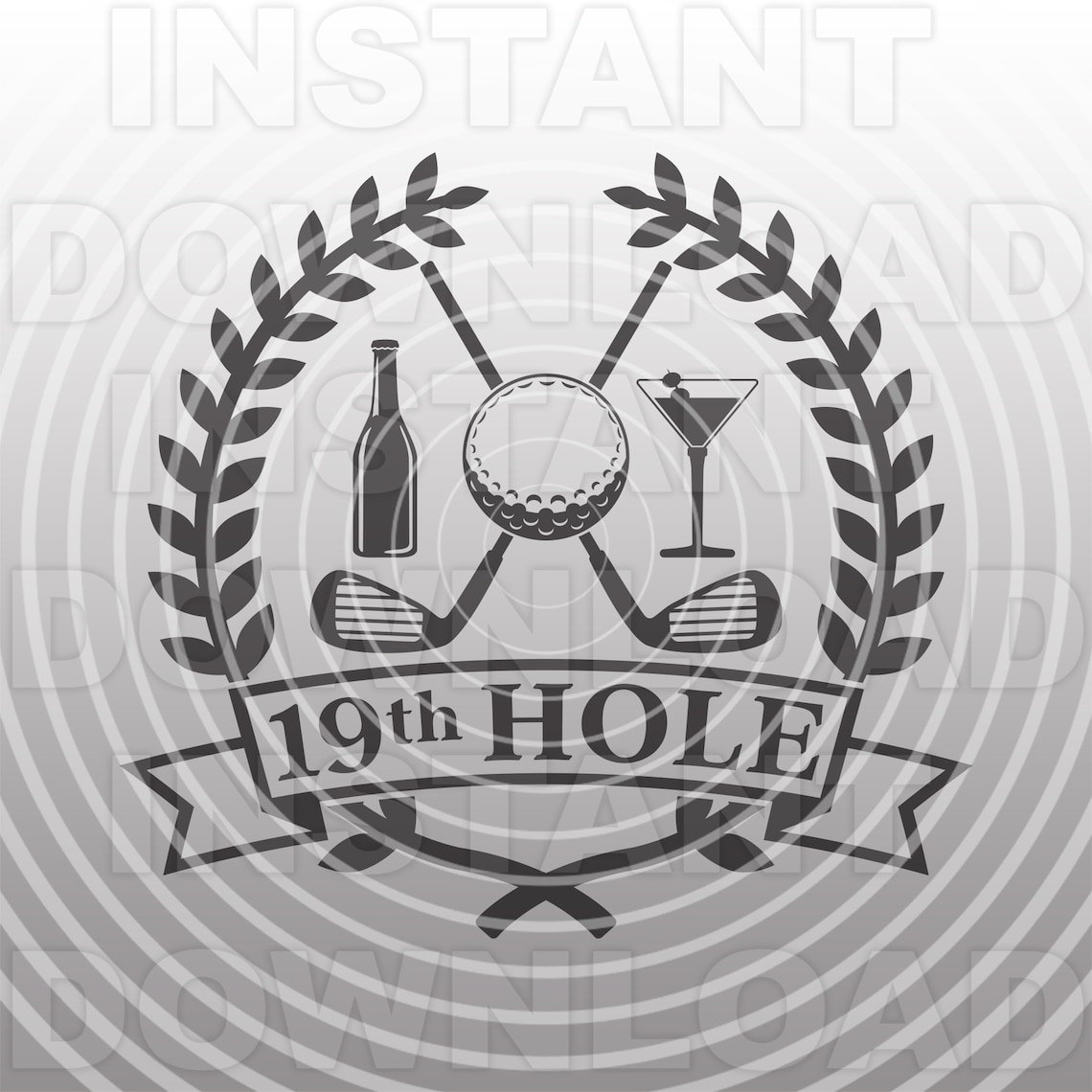 19th Hole Golf Sign Template SVG FileGolf 19th Hole Happy Etsy España
