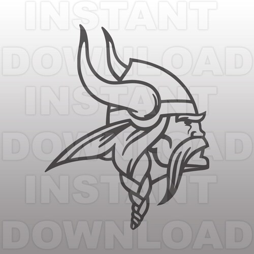 Viking Mascot SVG Filecutting Fileclip Art for Commercial Etsy