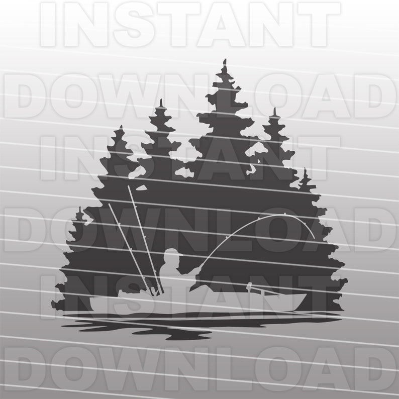 Download Kayak Fishing Svg - Layered SVG Cut File