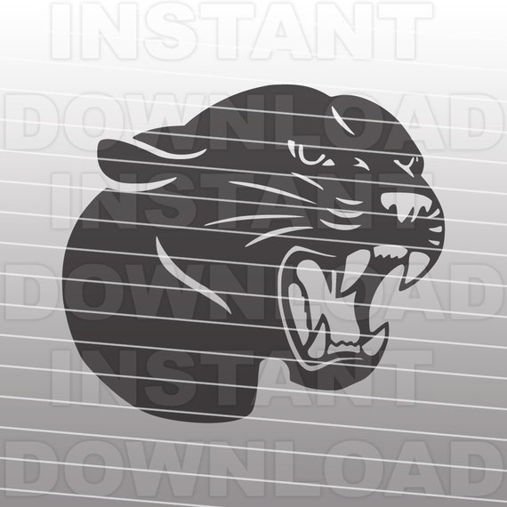 Panthers Mascot Svg File Vector Clip Art For Commercial Etsy