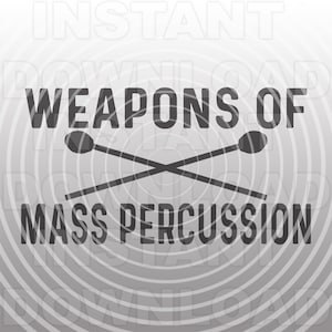 Marimba Maillets Fichier SVG, Armes de masse Percussion Drumming SVG -Vector Art Commercial & Personal Use-Cricut,Silhouette,Cameo,Vinyl Cut
