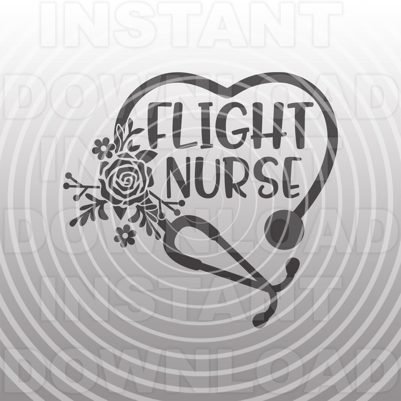 Download Floral Stethoscope SVG FileFlight Nurse SVGNursing SVG | Etsy