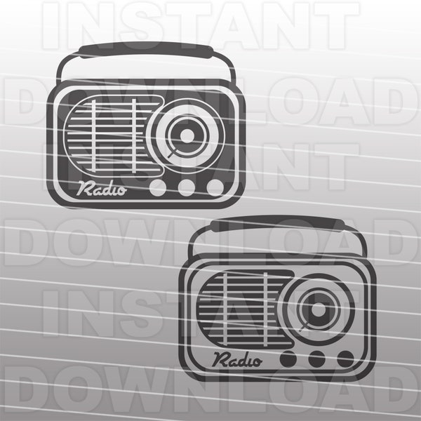 Vintage Radio SVG File,Retro Radio SVG,Antique Radio SVG,1950s Radio svg -Vector Art Commercial/Personal Use- Cricut,Silhouette,Cameo,Vinyl