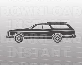 Retro Station Wagon SVG File -Cuttable File -Vector Clip Art for Commercial & Personal Use- Cricut,Explore,Cameo,Silhouette,Vinyl cut file