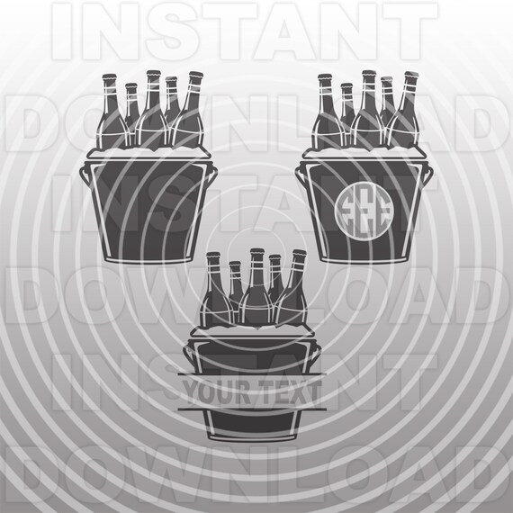 Bucket of Beer SVG Filebeer Bottle Svgbeer SVG Images Etsy