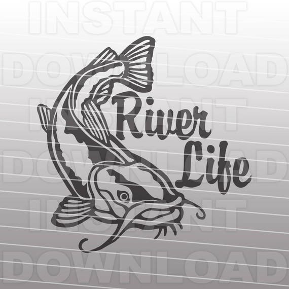 Download Fishing SVG FileRiver Life Catfish SVG File Vector Clipart ...