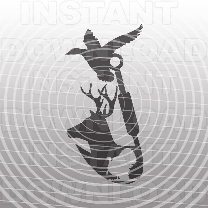 Download Deer Duck Hook Turkey SVG FileHunting and Fishing SVG File ...