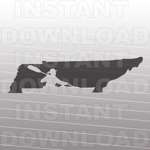 Tennessee SVG-bestand, vrouwelijke kajakker SVG, kajakken SVG-vector illustraties voor commercieel en persoonlijk gebruik-Cricut, cameo, silhouet, vinyl, htv