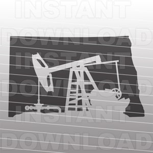North Dakota Oil Pipeline Pumpjack SVG File,Oilfield SVG -Vector Art Commercial/Personal Use- Cricut,Cameo,Silhouette,Vinyl Decal,Vinyl Cut