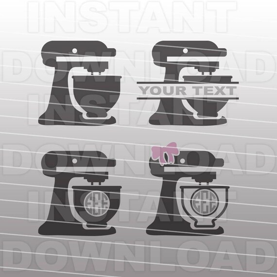 Download Mixer Svg Filebaking Svgkitchen Svgkitchen Monogram Svg Etsy