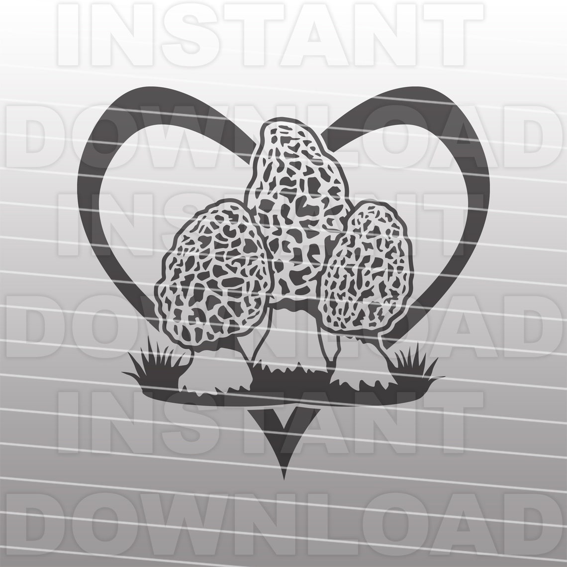 Morel Mushrooms SVG Fileloves Mushroom Hunting SVG vector Etsy