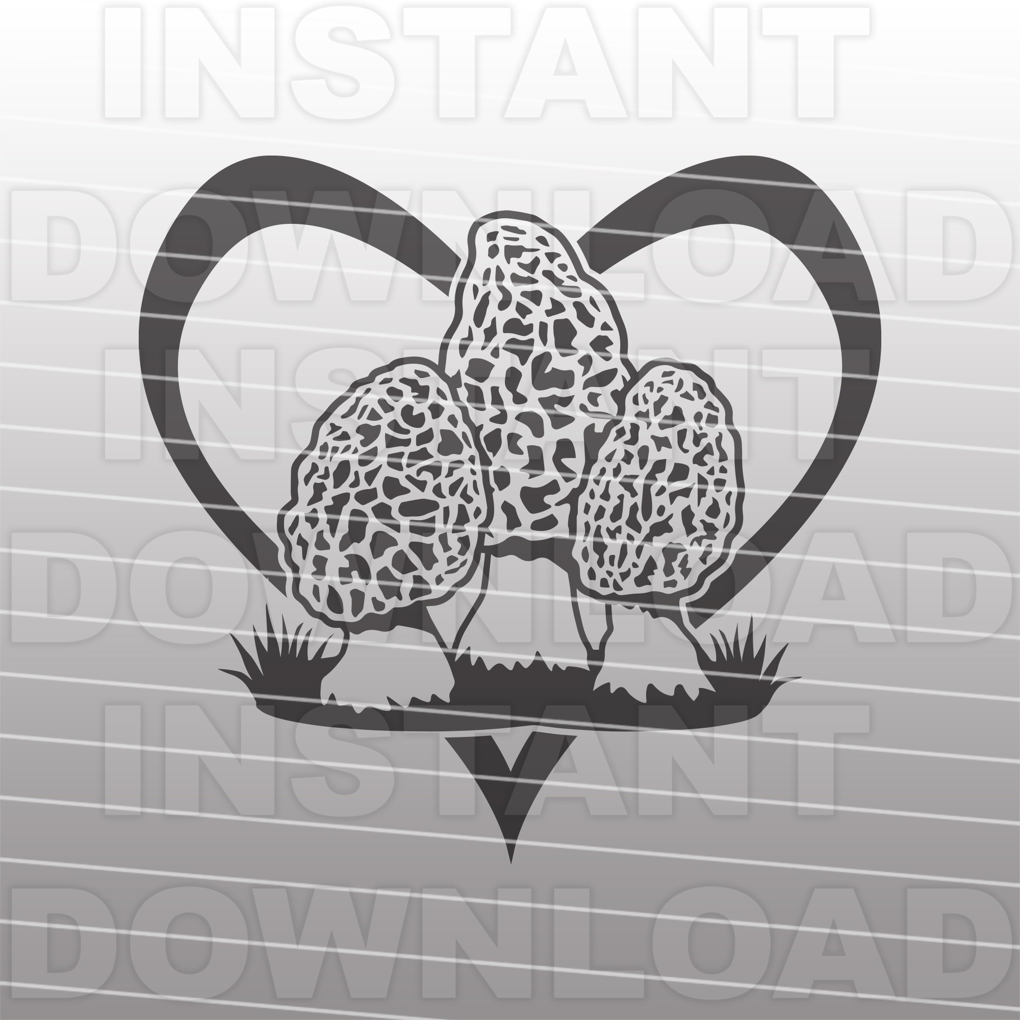 Morrell Svg Morel Mushrooms SVG File,loves Mushroom Hunting SVG -vector Art ...