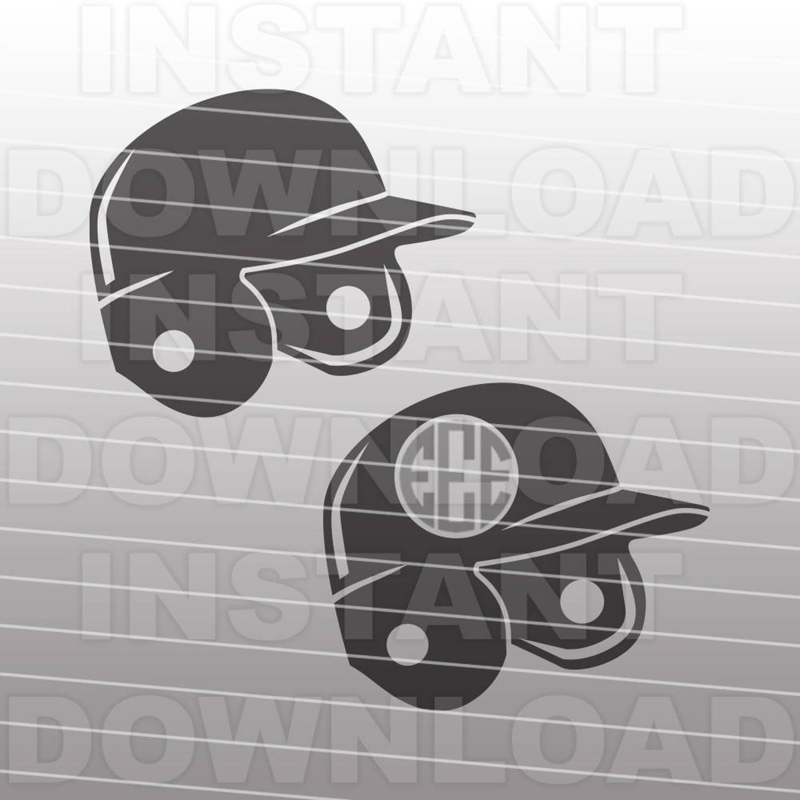 Batting Helmet SVG FileSoftball SVGFastpitch Softball Etsy