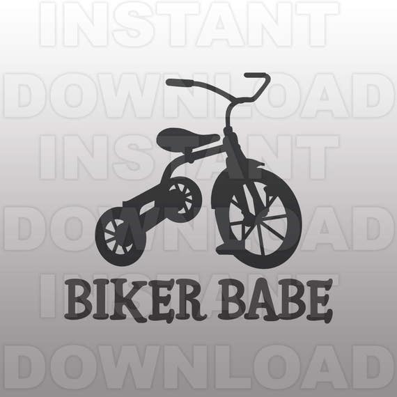 Download Biker Babe Funny Toddler Tricycle SVG FileVinyl Shirt ...