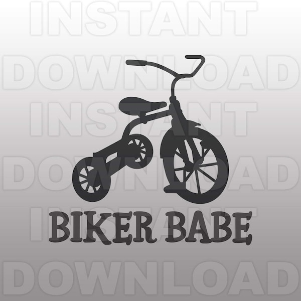 Biker Babe Funny Toddler Tricycle SVG File,Vinyl Shirt Design SVG -Commercial & Personal Use- svg for Cricut,Silhouette Cameo,vector cut svg
