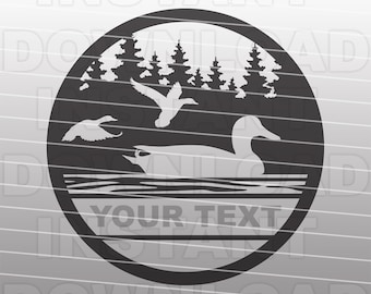Ducks Family Name Plate Design SVG File,Lake Life svg,Beach Monogram SVG,Vector Art, Commercial & Personal Use,Cricut,Silhouette,Cameo,Vinyl