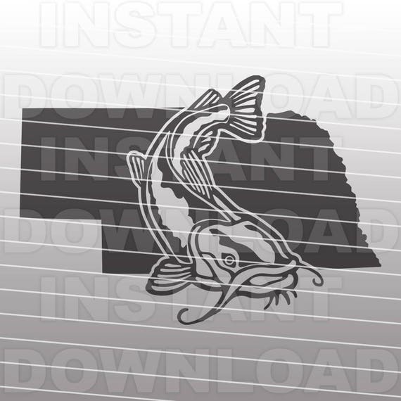 Catfish SVG File,catfishing Svg,nebraska Svg vector Art for Commercial &  Personal Use Cricut,silhouette,cameo,vinyl Decal,iron on Vinyl 