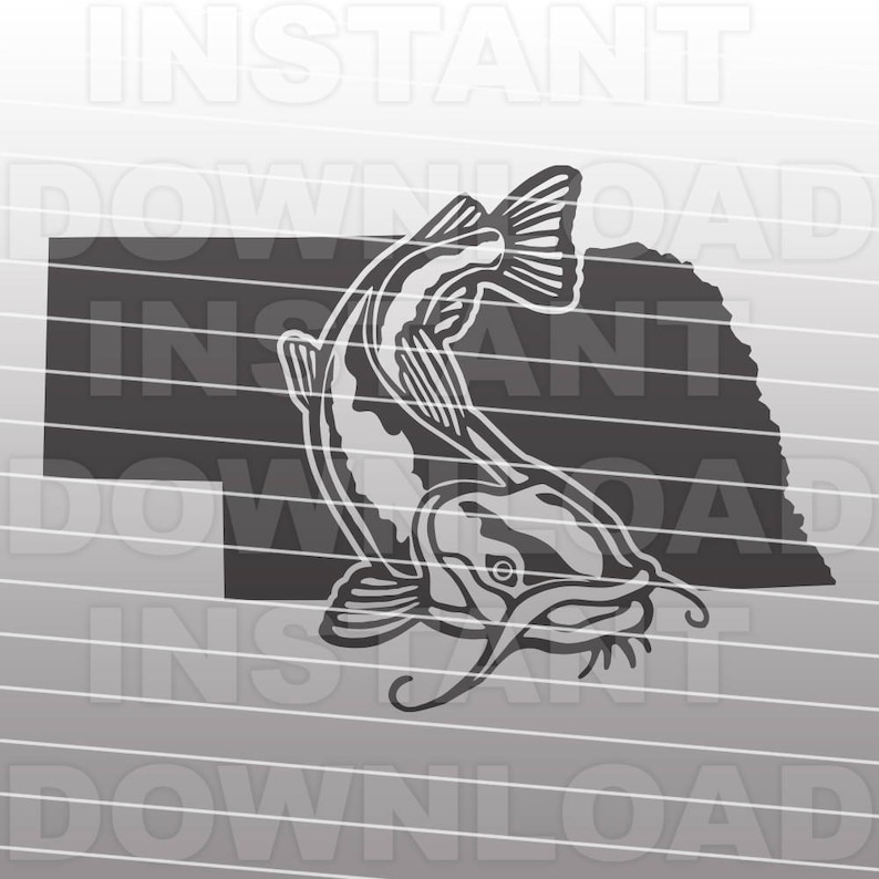 Download Catfish SVG FileCatfishing SVGNebraska svg Vector Art for ...